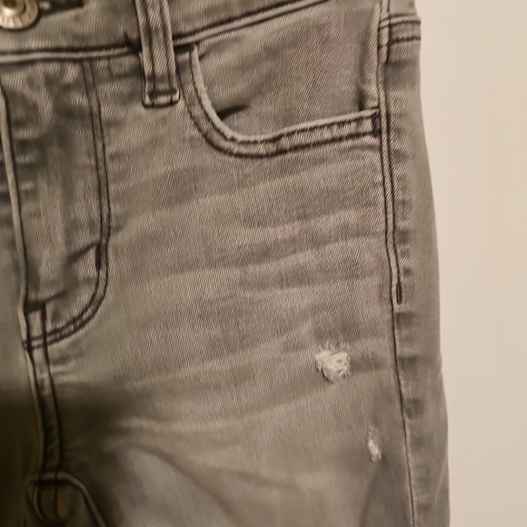 Women's Size 0 Short American Eagle Next Level Stretch Jegging Gray Denim Jeans - Picture 2 of 11